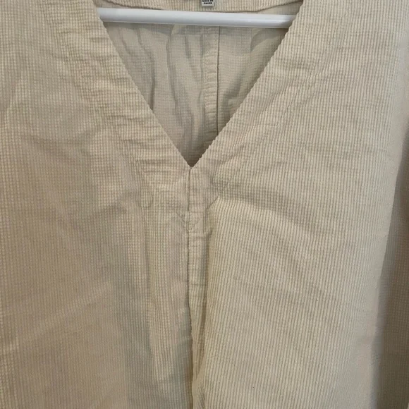 Madewell Corduroy Creamy Ivory Crop Top Size Small - Picture 5 of 7